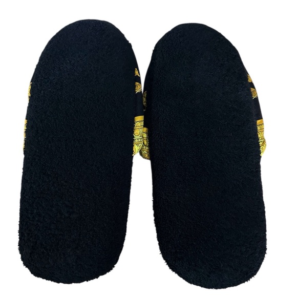 Authentic Italian Versace Black Slippers Gold Medusa I ♡ BAROQUE Luxury Designer - Picture 9 of 10